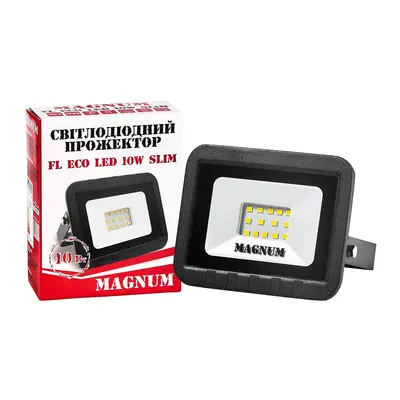 Прожектор Magnum FL ECO LED slim, 10Вт, 6500K, IP65 (90011658)