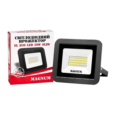Прожектор Magnum FL ECO LED slim, 50Вт, 6500K, IP65 (90011661)