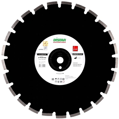 Диск алмазний DiStar 1A1RSS/C1S-W 450x3,8/2,8x10x25,4-25 F4 Sprinter Plus (12485087028)