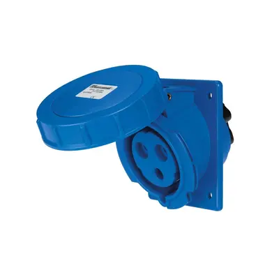 Панельная розетка Elettrocanali 2P+E, 16A, 220...240В, IP67 (EC69051)