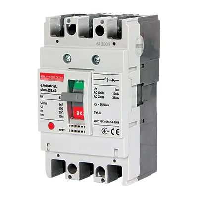 Автоматичний вимикач E.Next e.industrial.ukm.60S.50, 50А, 10 kA (i0010003)