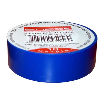 Ізоляційна стрічка E.Next e.tape.pro.10.blue, 10 м., синя (p0450005)