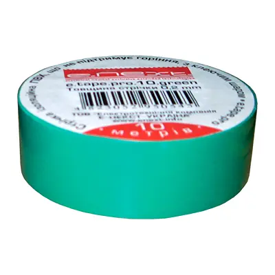 Ізоляційна стрічка E.Next e.tape.stand.10.green, 10 м., зелена (s022003)