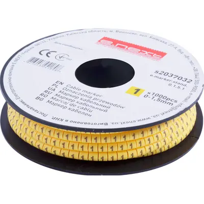 Маркировка E.Next e.marker.stand.0.1.5.1, "1", 1,5 мм2., 1000 шт. (s2037032)