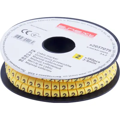 Маркування E.Next e.marker.stand.3.6.2, "2", 6 мм2., 350 шт. (s2037075)