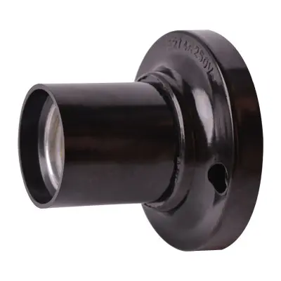 Патрон E.Next e.lamp.socket.wall.side.E27.bk.black, бакелит (s9100019)