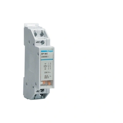 Імпульсне реле Hager для люстри, 1NO+1NO, 16А/8В, AC (EP582)