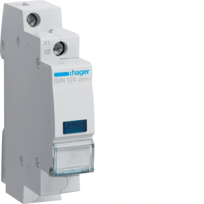 Індикатор LED Hager, 230В/AC, синій (SVN124)