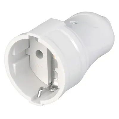 Вилка IEK РПп10-01-Ст, 16А, розбірна, пряма, білий (ERP10-16-01-K01)