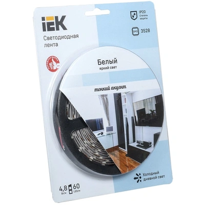 Світлодіодна стрічка IEK LSR-3528W60-4.8-IP20-12V (LSR1-2-060-20-1-05)