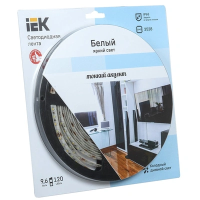 Світлодіодна стрічка IEK LSR-3528W120-9.6-IP65-12V (LSR1-2-120-65-1-05)