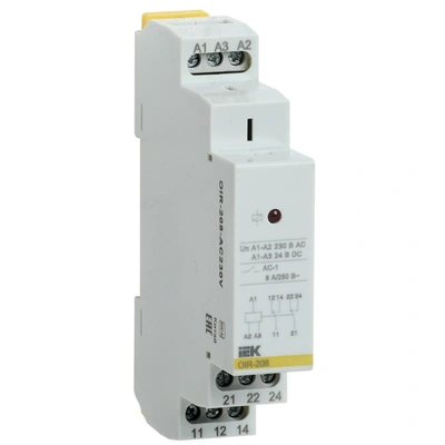 Реле IEK 2CO, 8A, 24В, AC/DC (OIR-208-ACDC24V)