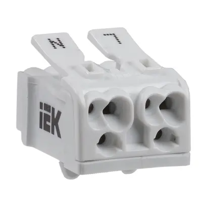 Монтажна клема IEK КСПн2-L+N (UKZ-B06-2P-F1-E0-10)