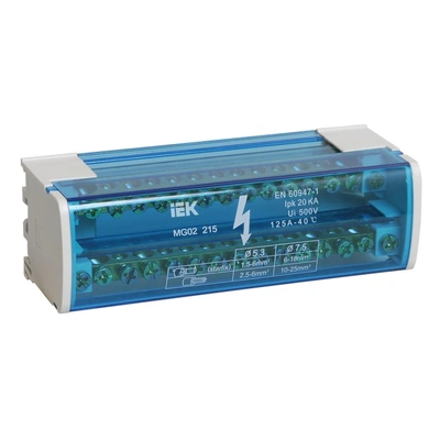 Шина IEK ШНК 2х15 L+PEN (YND10-2-15-125)