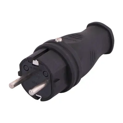 Вилка Lezard 2P+E, 16А, каучук (106-0400-0105)