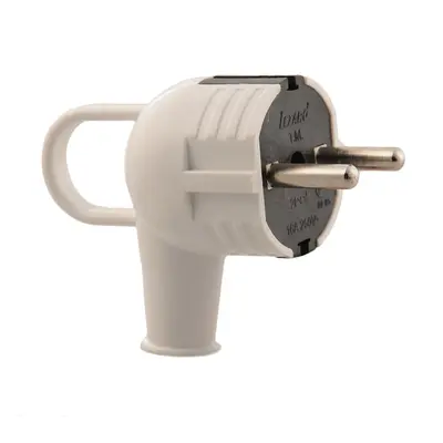 Вилка Lezard 2P+E, 16А, з ручкою, білий (715-0203-602)