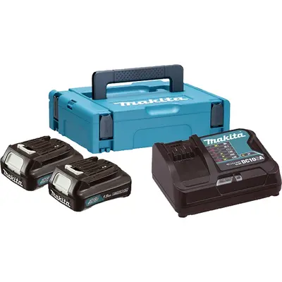 Базовий комплект Makita CXT Li-Ion, BL1015x2, DC10SA, Makpac1, 10,8В, 1,5 А·ч (197653-5)