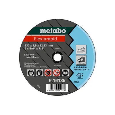 Відрізний круг Metabo Flexiarapid 230x1,9x22,23, Inox, TF 41 (616185000)