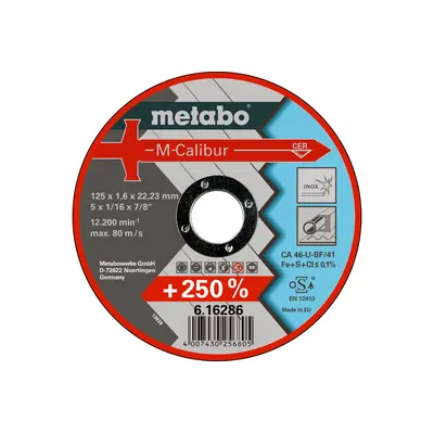 Відрізний круг Metabo M-Calibur 115 x 1,6 x 22,23, Inox, TF 41 (616285000)