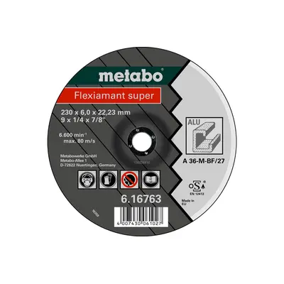 Відрізний круг Metabo Flexiamant Super 230x6,0x22,23, алюміній, SF 27 (616763000)