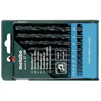 Набір свердел Metabo HSS-R, 10 шт. (627158000)