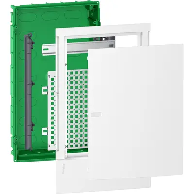 Мультимедійний щит Schneider Electric Mini Pragma 12 мод., 1 ряд., 2 пан., вбудований (MIP312FU)
