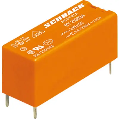 PCB реле Schrack RY, 1CO, 24В, DC, 8А (RY612024--)